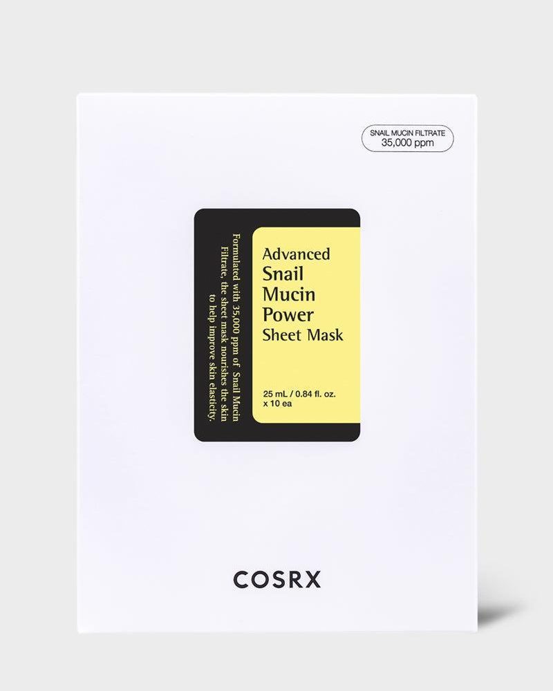 advanced snail mucin power sheet mask 10 sheets cosrx official 1